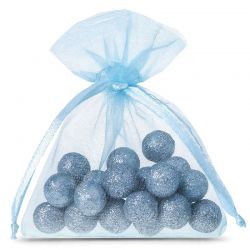 Organza bags 7 x 9 cm - light blue Light blue bags