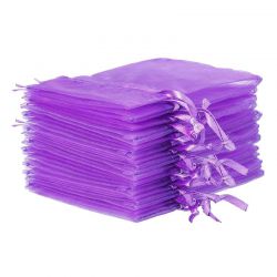 Organza bags 9 x 12 cm - dark purple Small bags