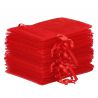 Organza bags 7 x 9 cm - red Valentine's Day