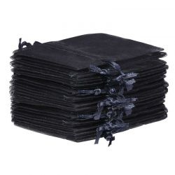 Organza bags 5 x 7 cm - black Halloween