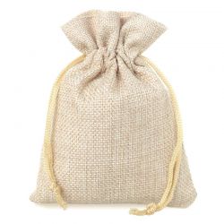 Burlap bag 9 x 12 cm - light natural Small bags 9x12 cm