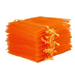 Organza bags 22 x 30 cm - orange Large bags 22x30 cm
