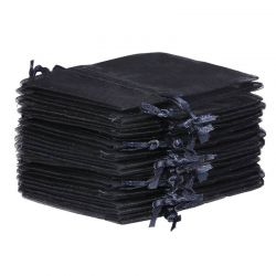 Organza bags 30 x 40 cm - black Black bags