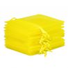 Organza bags 15 x 20 cm - yellow Valentine's Day