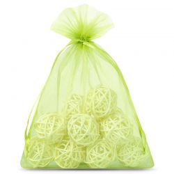 Organza bags 12 x 15 cm - green Green bags