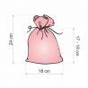 Velvet pouches 18 x 24 cm - light pink For children