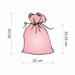 Velvet bags 22 x 30 cm - silver Valentine's Day