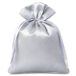 Satin bags 8 x 10 cm - silver Wedding bags