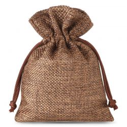 Burlap bag 9 x 12 cm - dark natural Brown bags
