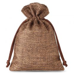 Burlap bag 12 x 15 cm - dark natural Brown bags
