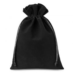 Velvet pouches 15 x 20 cm - black Velvet pouch