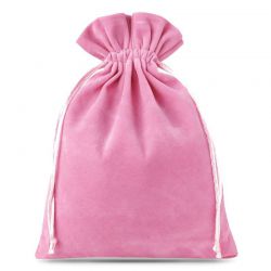 Velvet pouches 18 x 24 cm - light pink Pink bags