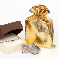 Metallic bags 13 x 18 cm - gold Gold bags