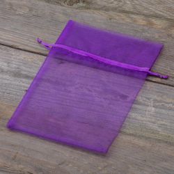 Organza bags 13 x 18 cm - dark purple Women's Day