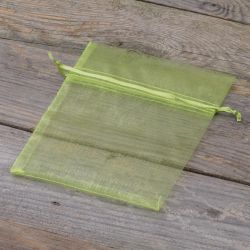 Organza bags 12 x 15 cm - green Medium bags
