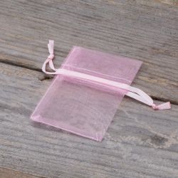 Organza bags 5 x 7 cm - light pink Valentine's Day