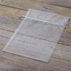 Organza bags 30 x 40 cm - silver Bags with quick and easy closure