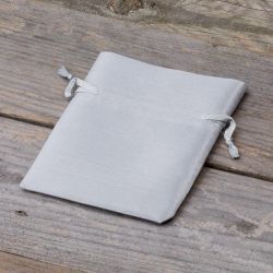 Satin bags 8 x 10 cm - silver Pouches silver / grey