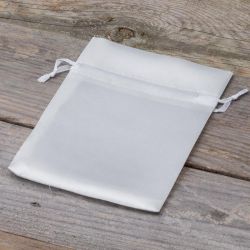 Satin bag 10 x 13 cm - white White bags