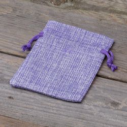 Burlap bag 8 cm x 10 cm - light purple Lavender and scented dried filling