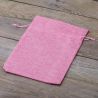 Burlap bag 18 cm x 24 cm - light pink For children