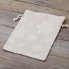 Pouches like linen with printing 18 x 24 cm - natural / snow Industries & Packaging for...