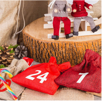 advent red bags