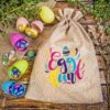 30 x 40 cm jute bag with a print featuring eggs Occasional bags