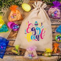 30 x 40 cm jute bag with a print featuring eggs Burlap bags / Jute bags