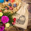 30 x 40 cm Bag like linen with a basket print Occasional bags