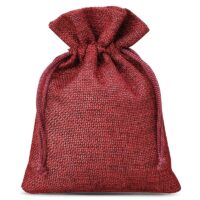 Advent Calendar jute pouches 12 x 15 cm & 13 x 18 cm burgundy and light brown Advent calendars