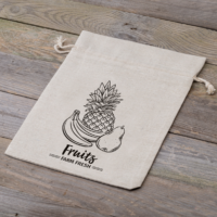 Bag like linen 30 x 40 cm with printing - fruits (EN) Linen Bags