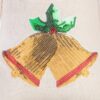 Bag like linen with printing 26 x 35 cm - natural / Christmas Bells Linen Bags