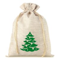 Jute bag 26 x 35 cm - Christmas Large bags 26x35 cm