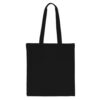 Cotton grocery tote bag 38 x 42 cm with long handles - black Holidays and special occasions