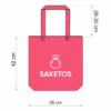 Cotton grocery tote bag 38 x 42 cm with long handles - natural Pet products