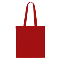 Cotton grocery tote bag 38 x 42 cm with long handles - red Cotton bags