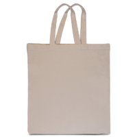 Cotton grocery tote bag 38 x 42 cm with short handles - natural Cotton bags