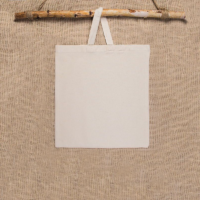 Cotton grocery tote bag 38 x 42 cm with short handles - natural Hotel accessories