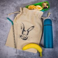 Bag like linen, sized 26 x 35 cm, featuring a bunny print All products