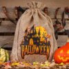 Halloween Burlap Bag (No.2) 30 x 40 cm - natural Large bags 30x40 cm