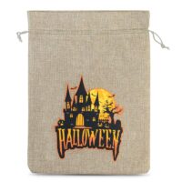 Halloween Burlap Bag (No.2) 40 x 55 cm - natural Large bags 40x55 cm