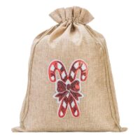 Jute bag 26 x 35 cm - Christmas Dark natural bags