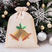 Jute bag 26 x 35 cm - Christmas Jute Bags