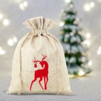 Jute bag 26 x 35 cm - Christmas Burlap bags / Jute bags