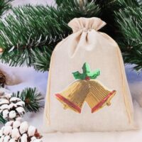 Jute bag 26 x 35 cm - Christmas Large bags 26x35 cm