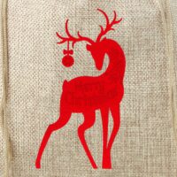 Jute bag 26 x 35 cm - Christmas Large bags 26x35 cm