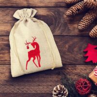 Jute bag 30 x 40 cm - Christmas Burlap bags / Jute bags