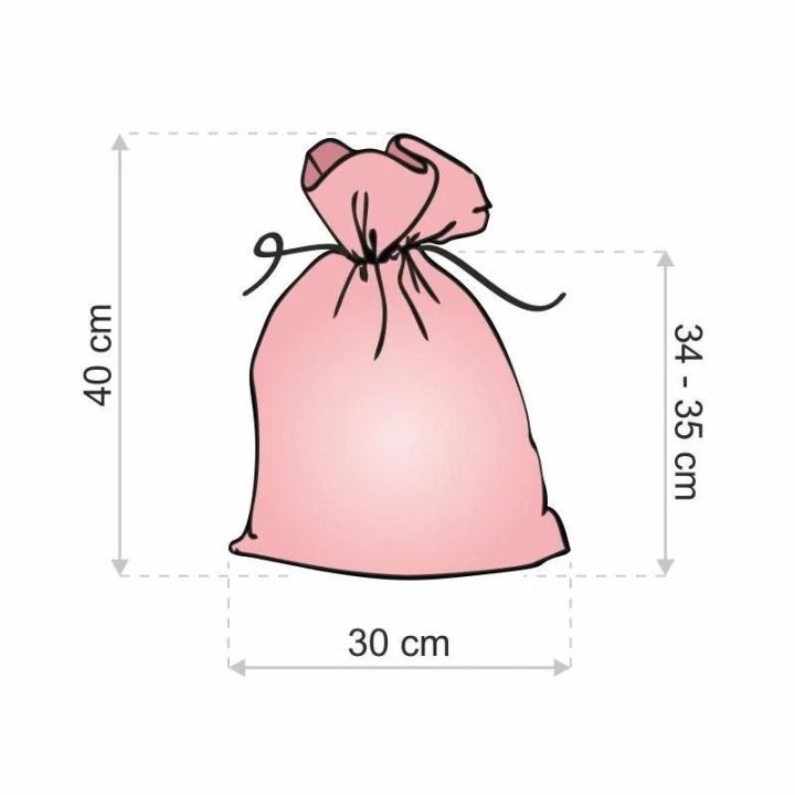 Jute bag 30 x 40 cm - Christmas - Santa Claus Printed organza bags