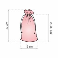 Pouch like linen with printing 16 x 37 cm - natural / pink flowers Lifehacks – clever ideas